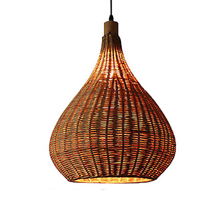 藤编灯罩手工编织灯罩竹篮餐厅田园风灯饰吊灯灯具灯罩