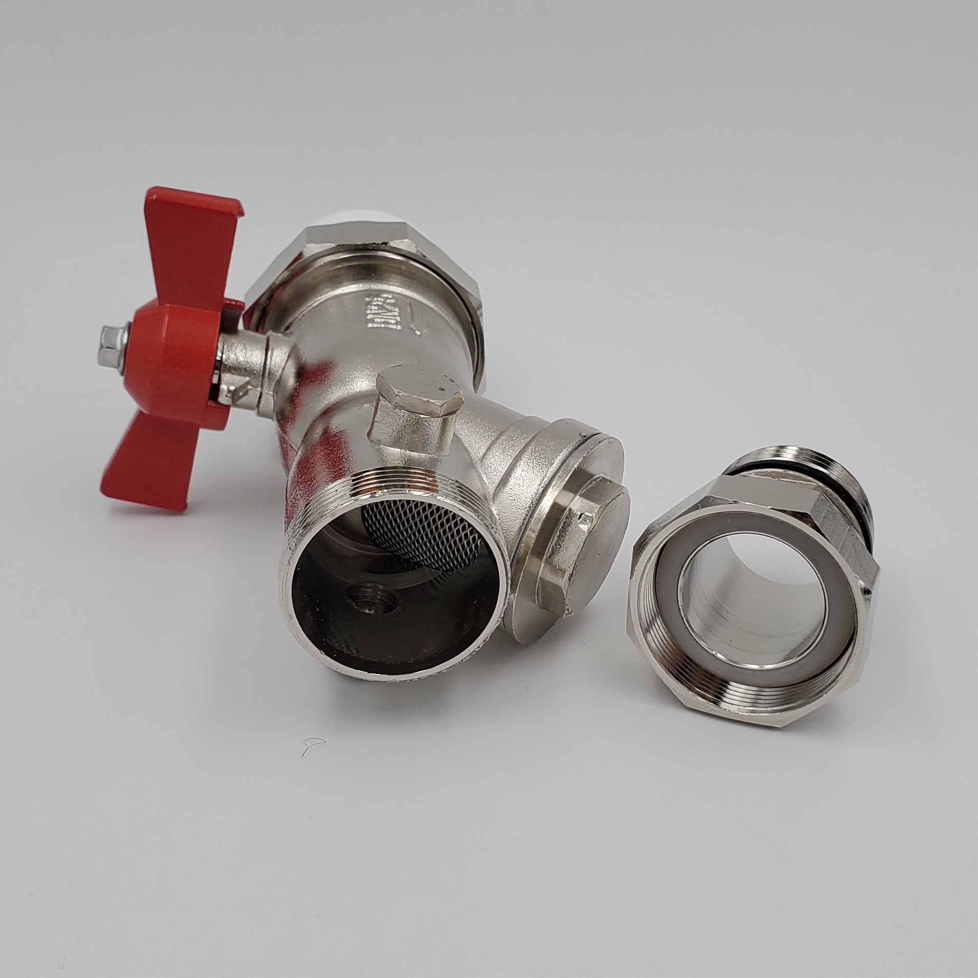 ppr过滤套阀 地暖分水器球阀 双头活接 进回水阀门 长柄碟柄