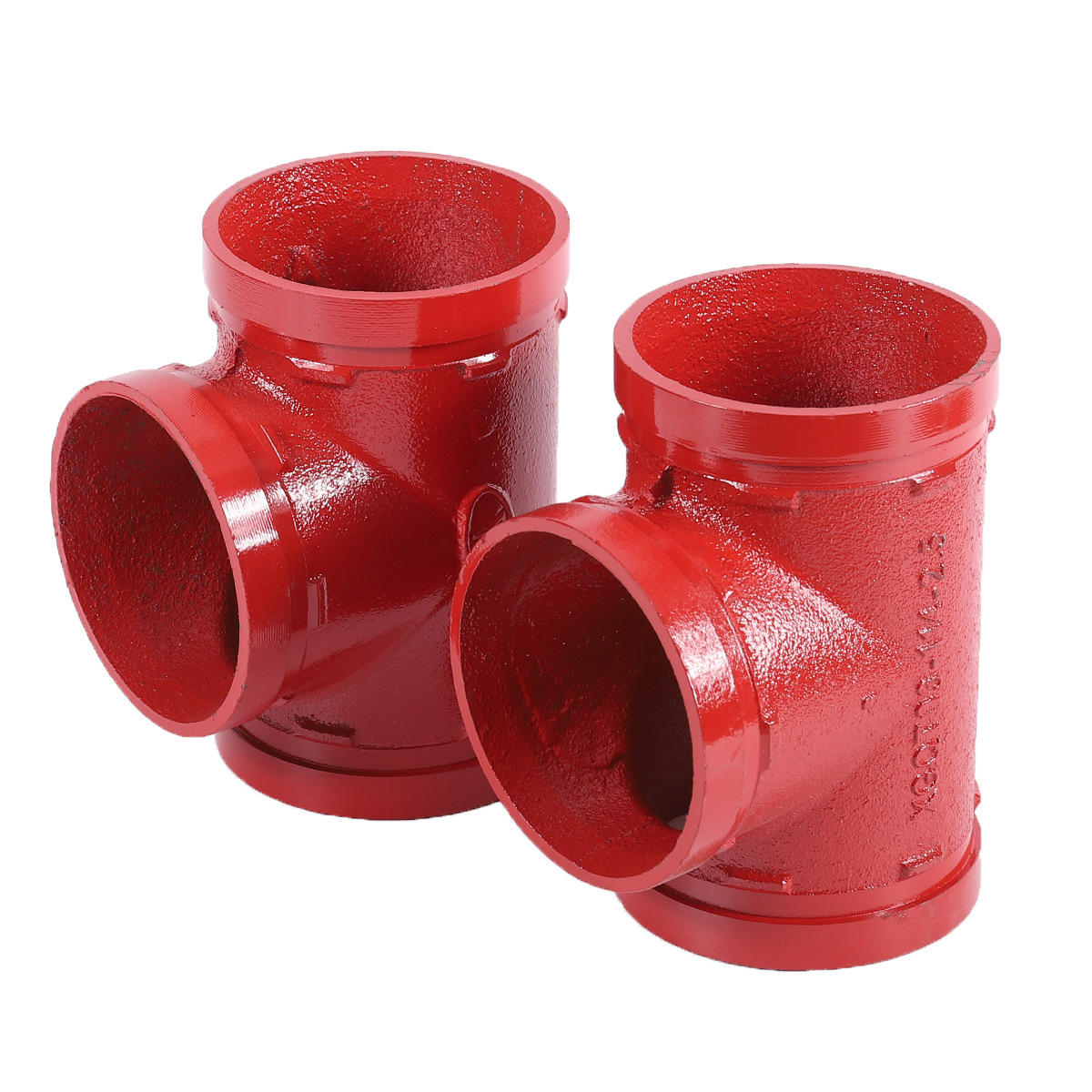 沟槽管件 沟槽三通 消防管件 卡箍三通 正三通 等径卡箍三通114