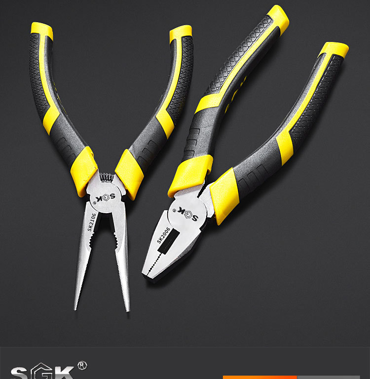 世克工具 尖嘴钳子 老虎钳钢丝钳 6寸8寸