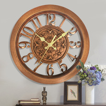 欧式复古挂钟家居圆形时钟11寸 客厅钟表创意壁钟石英钟 批发定制