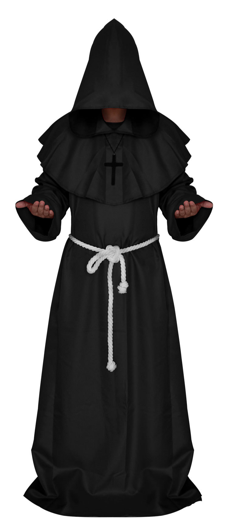 万圣节cosplay 古装中世纪僧侣服修士袍巫师服牧师服基督徒套装