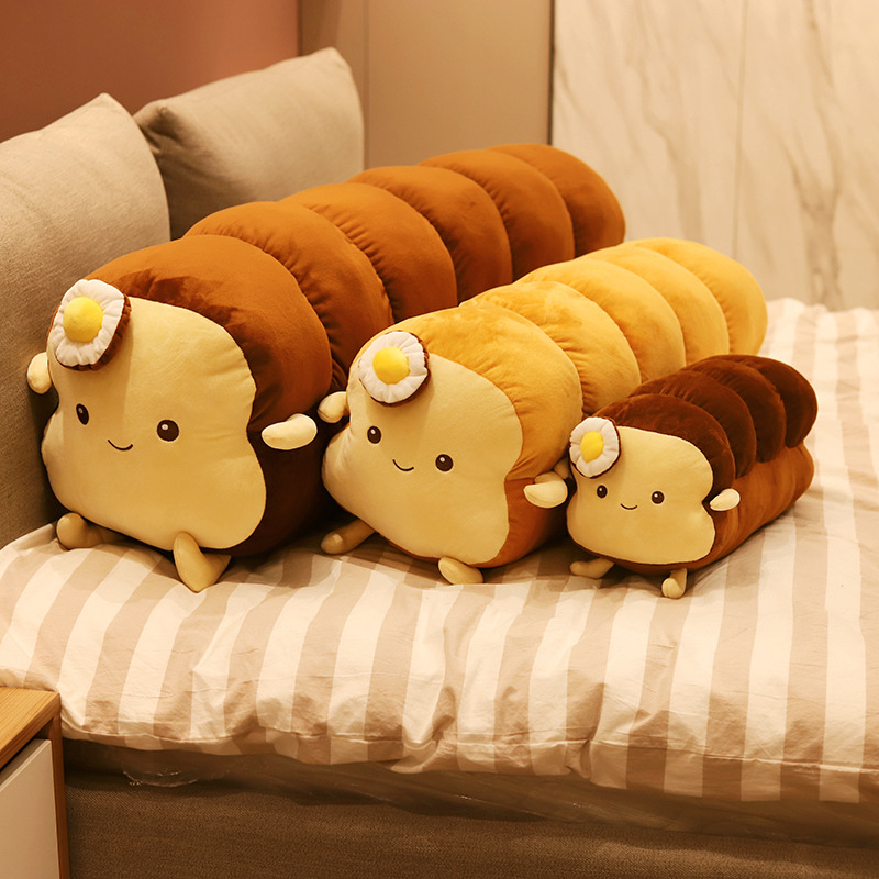 Cartoon Simulation Toast Bread Long Pillow Plush Toy Stall Wholesale Crane Machines Baby Doll Cross-Border Foreign Trade