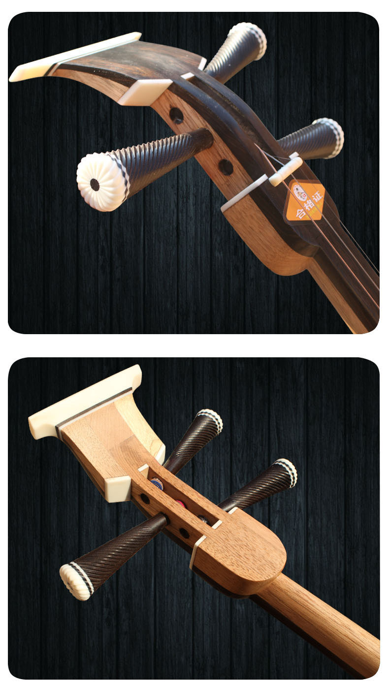 乐魂乐器厂家直销黑檀木中三弦手工送盒子专业演奏教学乐器