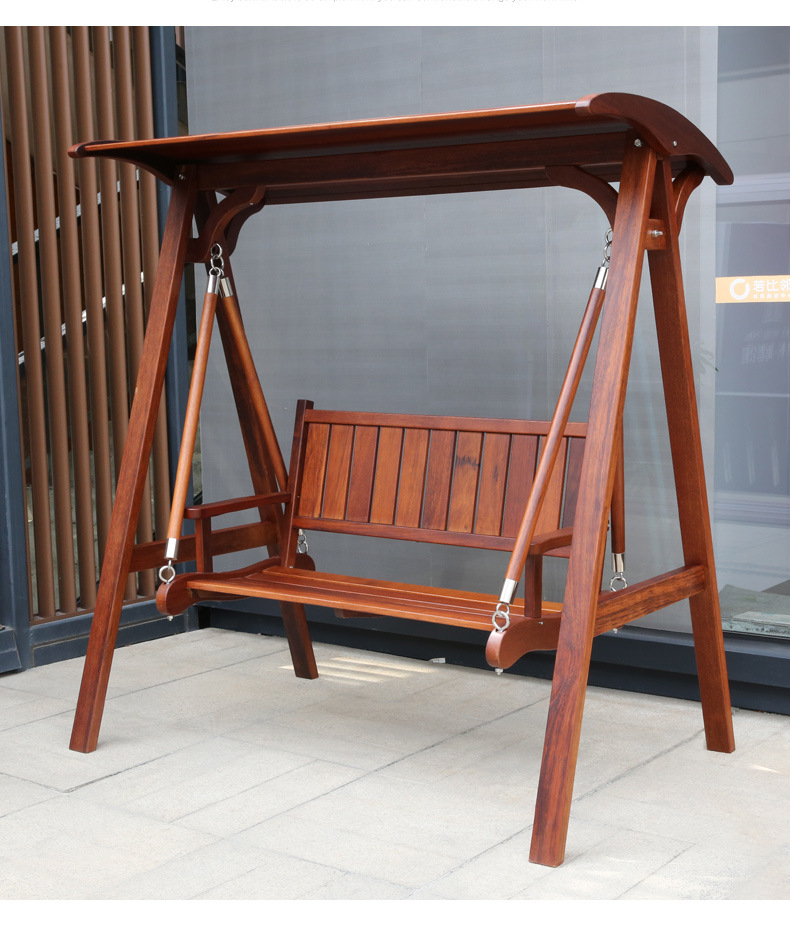 实木秋千户外庭院花园秋千椅室外荡秋千防腐木吊椅摇摇椅网红吊床