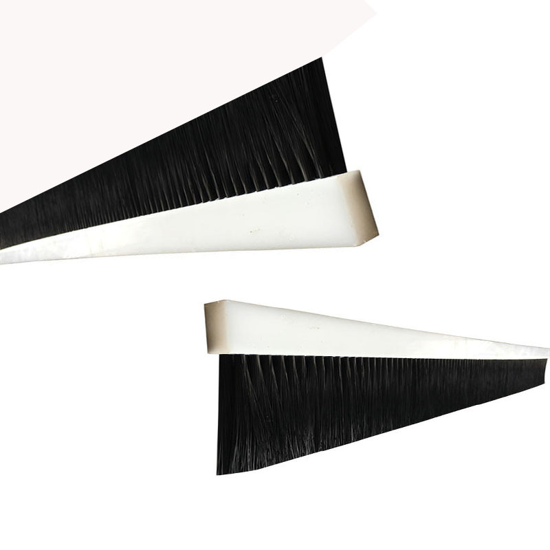 定制pvc平板长条毛刷尼龙丝砖机条刷工业防尘密封毛刷量大从优