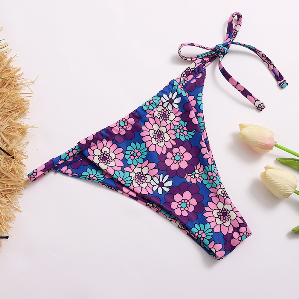 2020年新款抹胸无肩带比基尼胸垫分体女士泳衣跨境欧美泳装 16