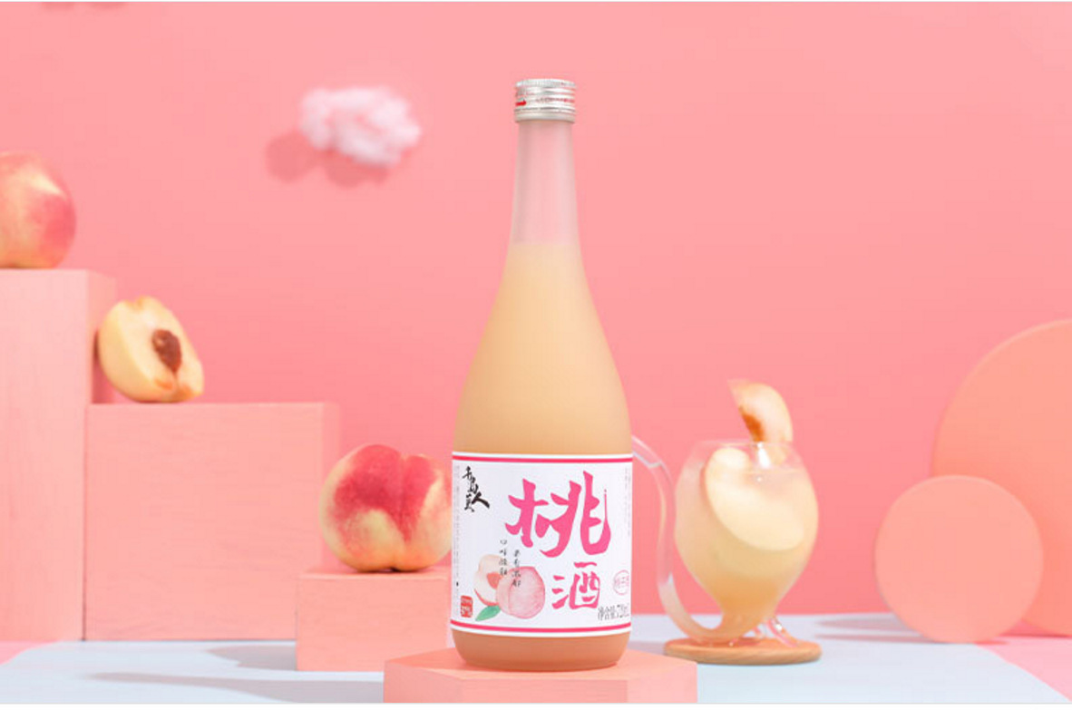 千岛美人桃子酒180ml鲜汁果味酒少女低度甜酒桃花酿微醺24瓶/箱