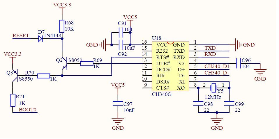 usb转ttl原理图ch340g图片