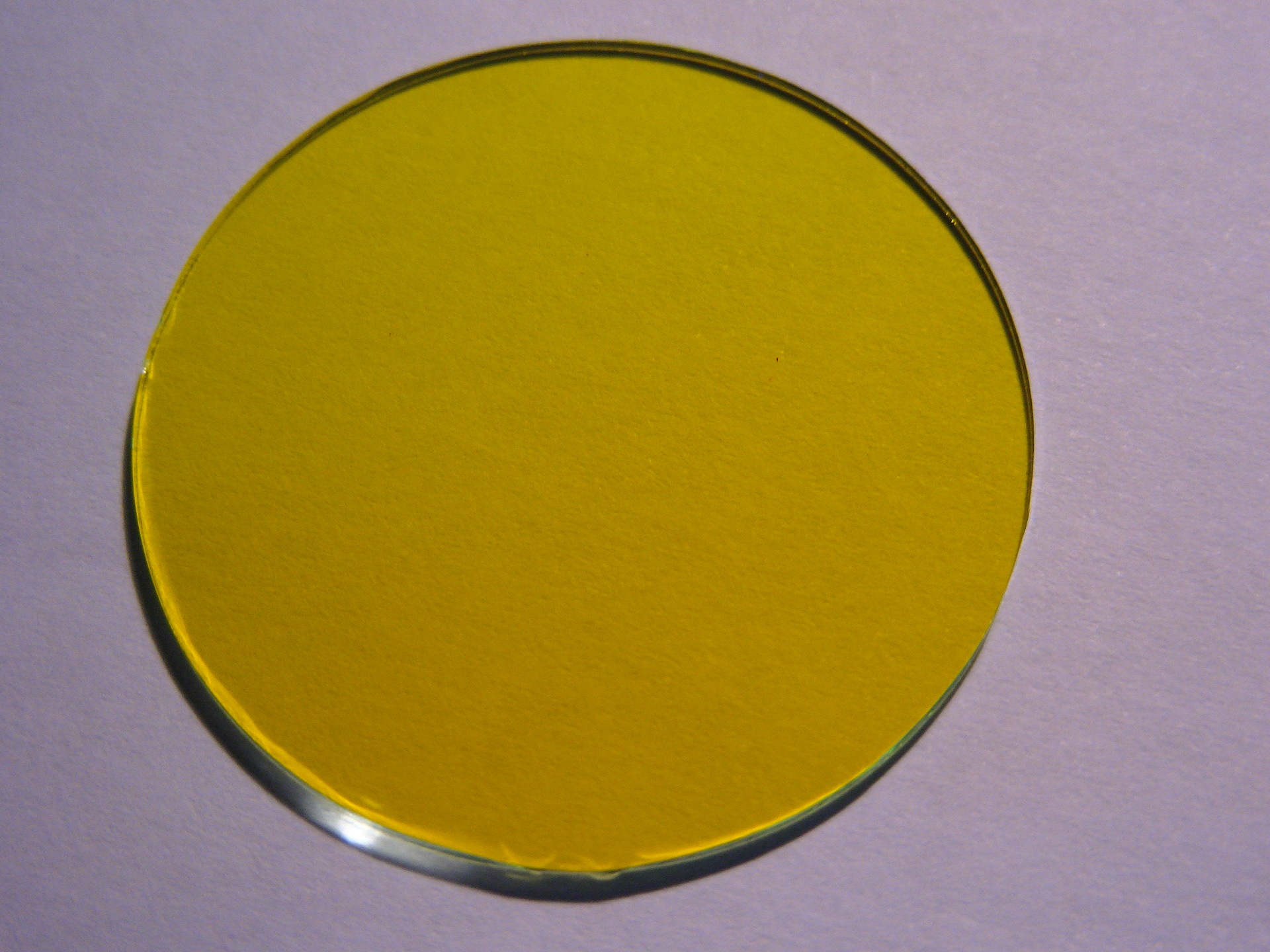 黄色滤光片黄颜色镀膜玻璃led滤光玻璃灯光投影用黄色蓝光玻璃