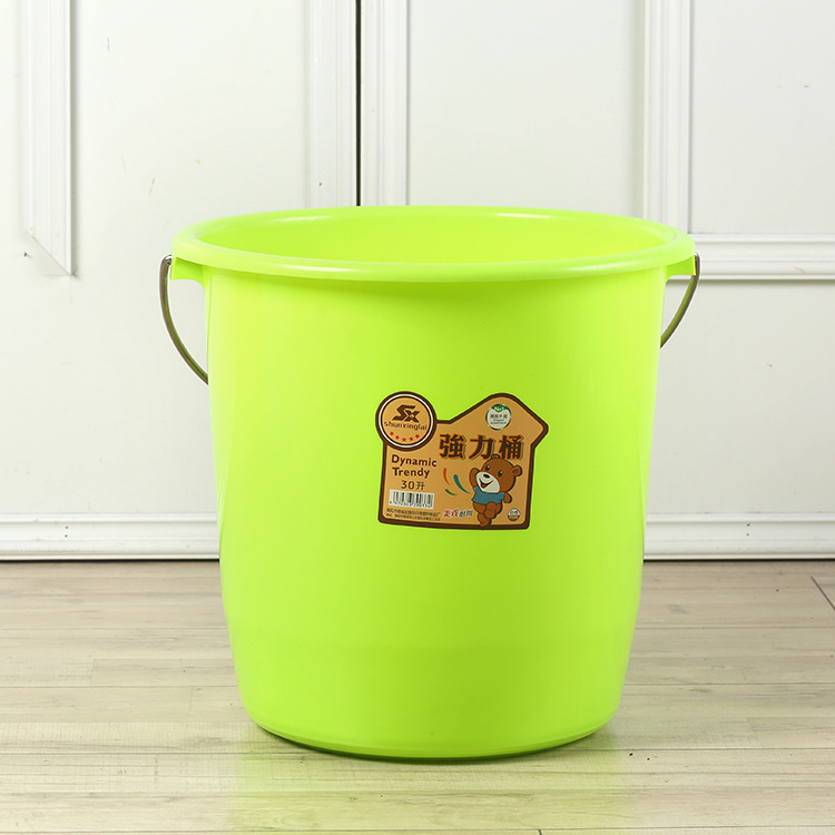 厂家批发无盖塑料桶 家用加厚大小号水桶 手提塑料桶