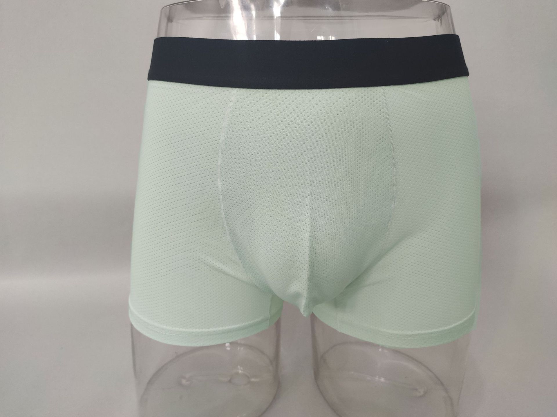 2020夏季新款冰丝男士内裤超薄网眼透气平角裤男内裤纯色一件代发