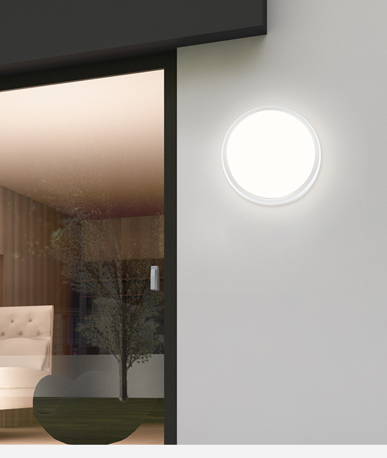 led点光源防雾天花灯厨房走廊浴室卧室吸顶灯圆形简约阳台室内外