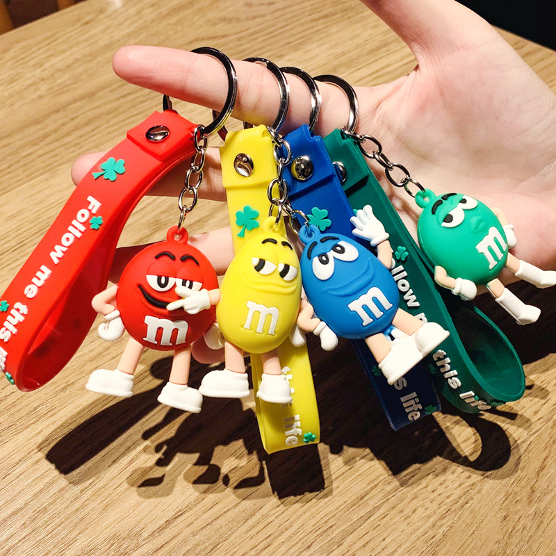 Cartoon Candy Doll Pendant Cartoon Key Button Couple Key Chain Small Gift Men and Women Jewelry Schoolbag Pendant