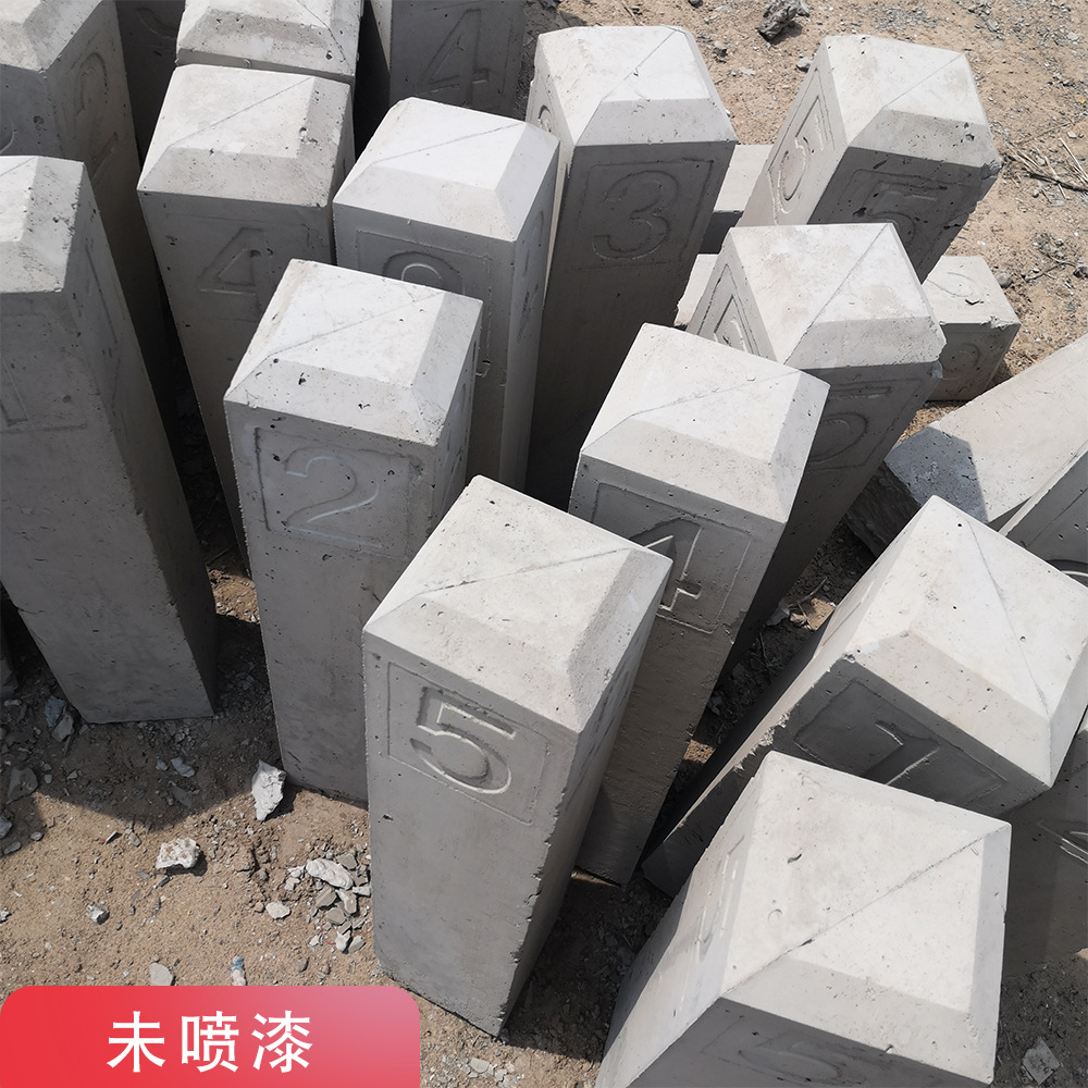 水泥里程碑百米桩警示桩公路界路界桩 各种尺寸水泥桩标志桩
