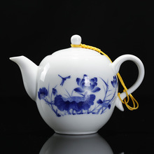 300ML高白青花瓷茶壶 陶瓷茶壶 功夫茶具陶瓷泡茶壶