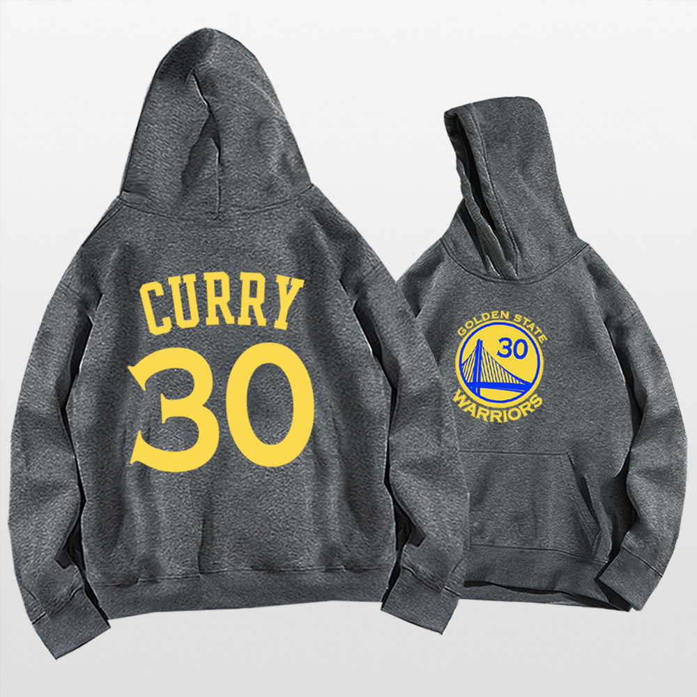 nba勇士队库里连帽卫衣春秋装宽松运动休闲篮球训练衣服学生外套