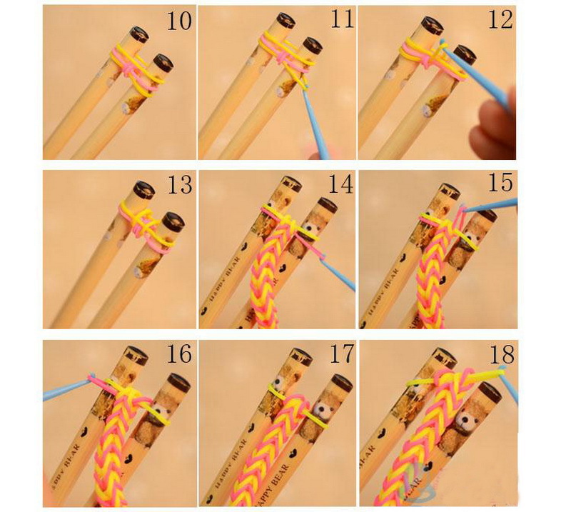 爆款彩虹皮筋 diy编织皮筋 益智手工手链 diy手链 小皮筋