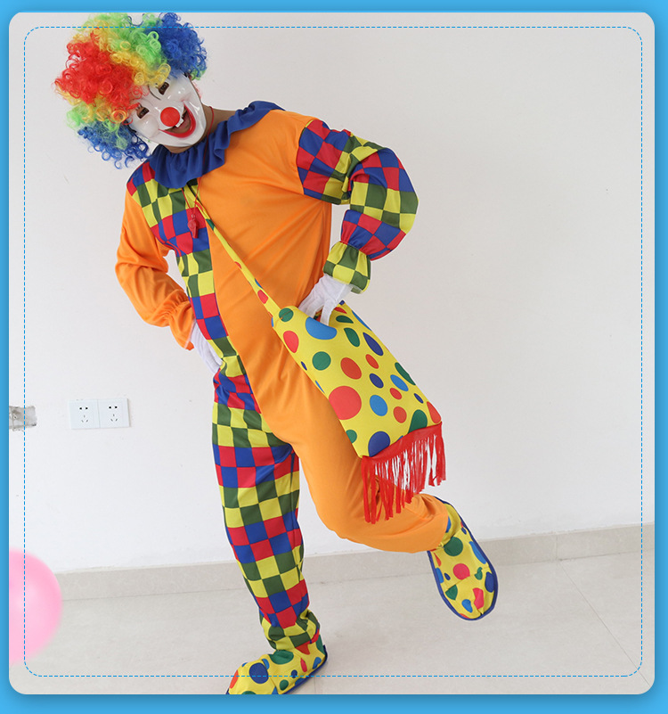 马戏团小丑服cosplay舞台表演成人小丑演出服装化妆舞会装扮套装