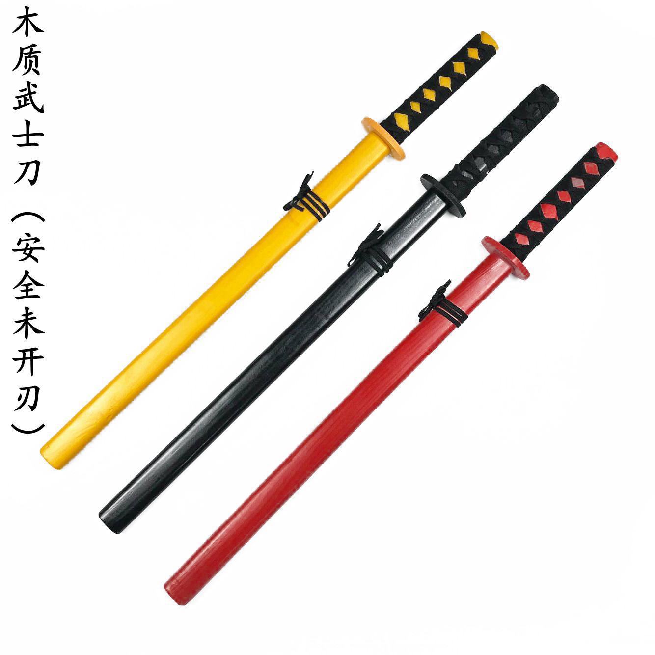 大号油漆武士刀木质日本东洋刀大油武士景区热销木质刀剑玩具模型