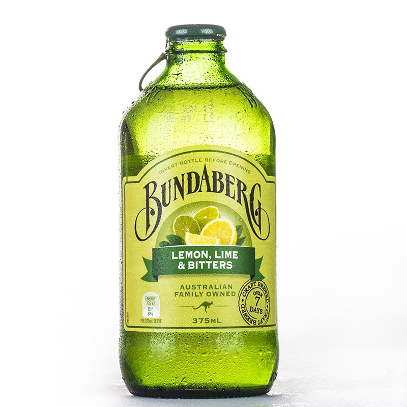 24瓶 澳洲bundaberg 宾得宝青柠汁碳酸饮料汽水375ml