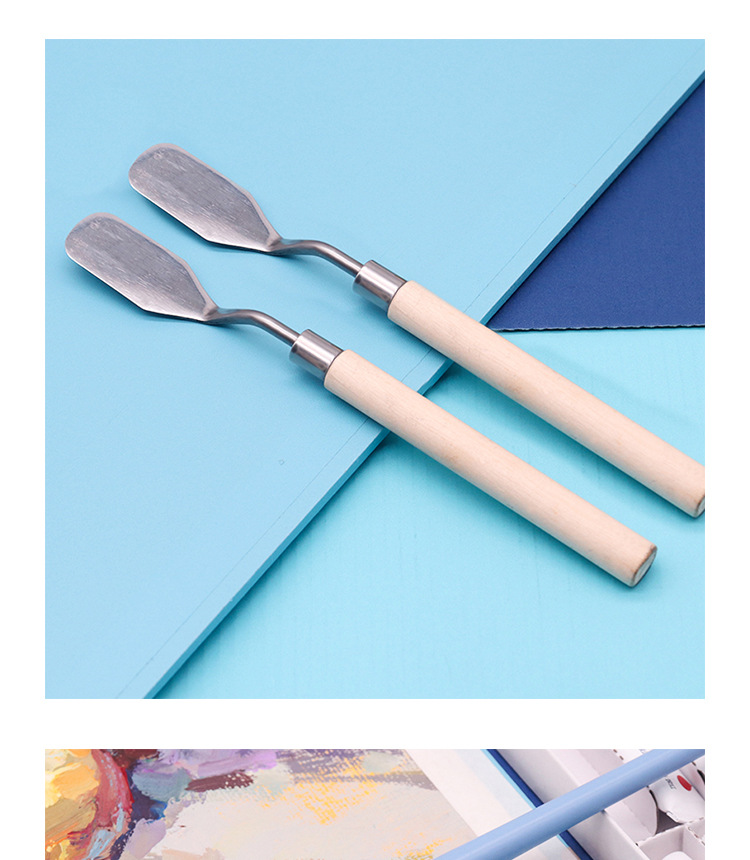 水粉颜料刮刀调色刀油画刀丙烯颜料刮刀美平头挑刀美术颜料铲子