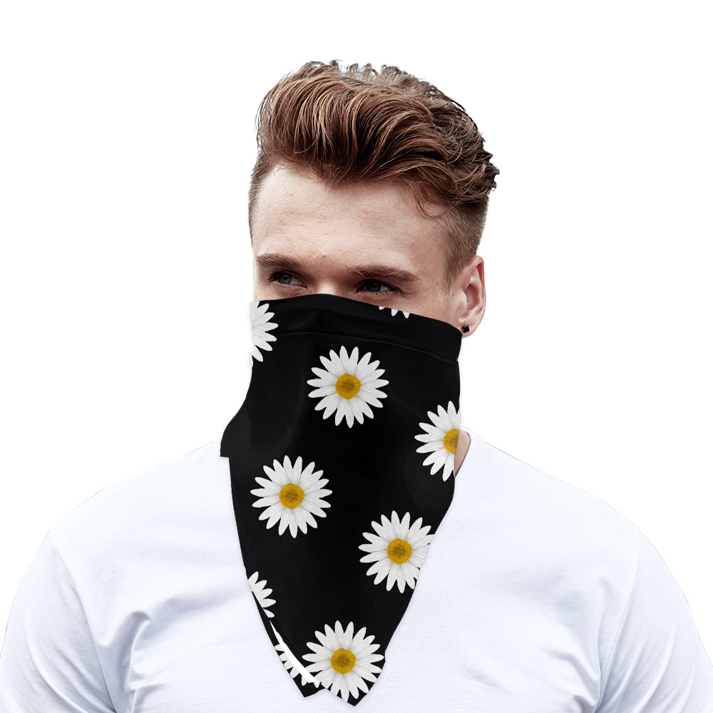 速卖通亚马逊批发 小雏菊方巾 3d数码印花骑行面罩 来图定制