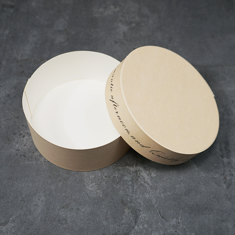 日式4寸6寸圆形盒子北海道双层芝士蛋糕盒巴斯克轻乳酪芝士蛋糕盒