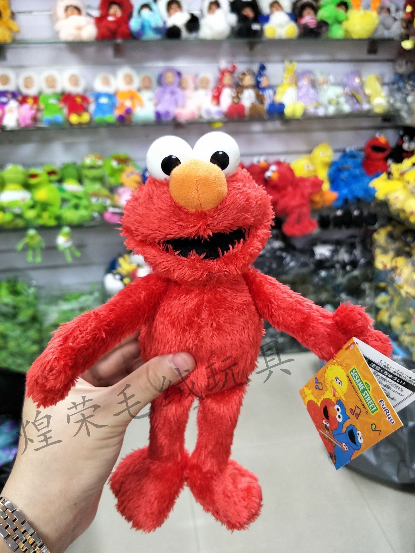 芝麻街sesamestreet毛绒公仔elmo艾摩红娃玩具公仔抓机娃娃