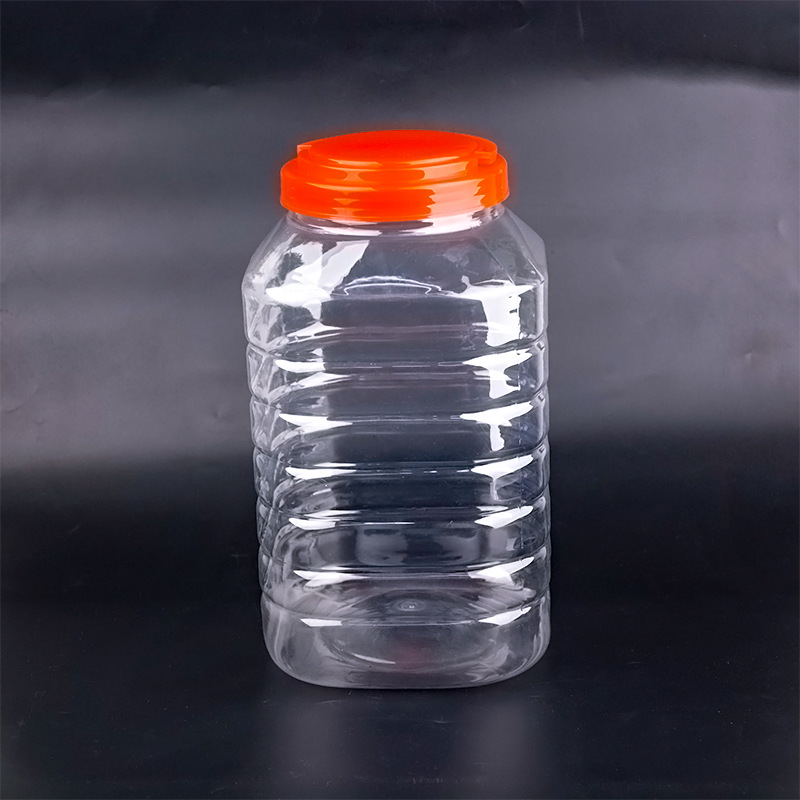 5l四方瓶 塑料瓶 剁辣椒 酱菜瓶泡菜瓶萝卜干辣椒酱调味酱 蜂蜜瓶