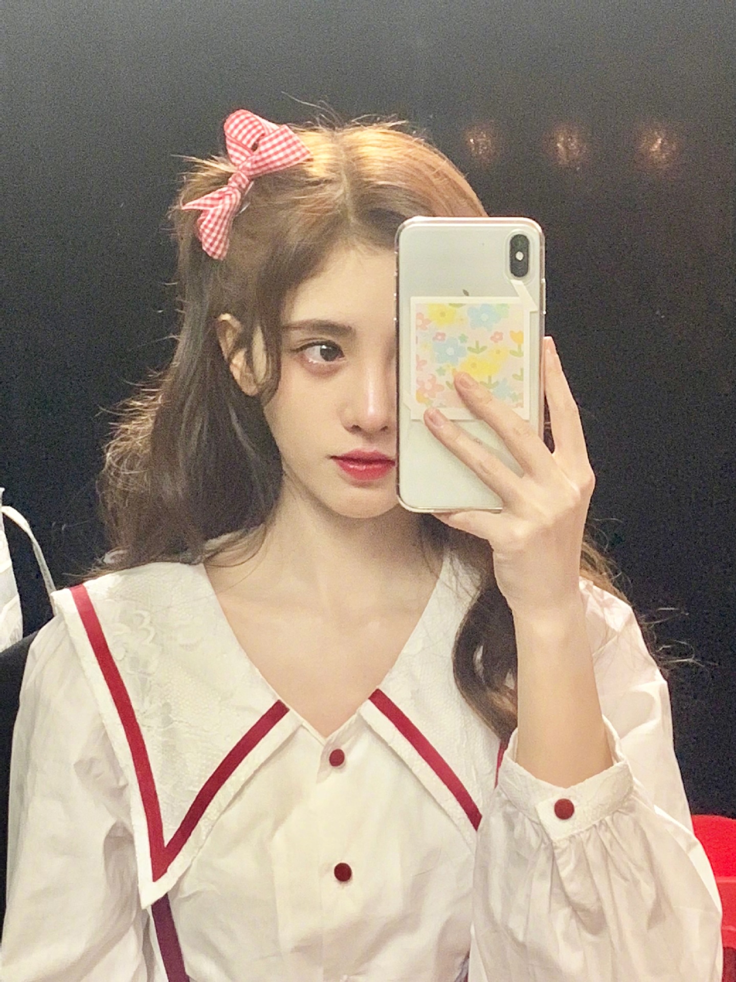 鞠婧祎同款格子蝴蝶结发夹女发饰夹子头饰发绳头绳日系发带