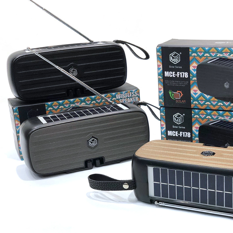 New MCE-F178 Bluetooth Audio Mobile Phone Bracket Card Radio Solar Mini Speaker