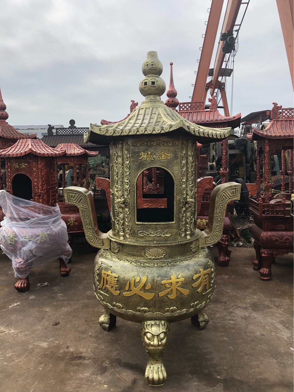辉煌法器专业生产寺院化钱炉烧纸炉宝塔炉金炉纸炉化钱塔聚宝炉
