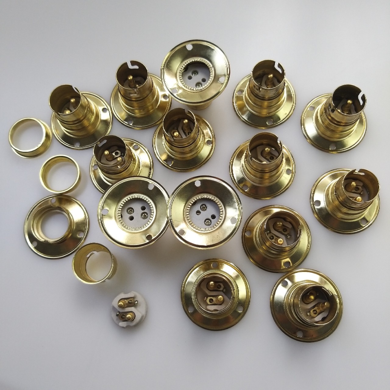 卡口b22灯座平装固定型船用灯头平灯座