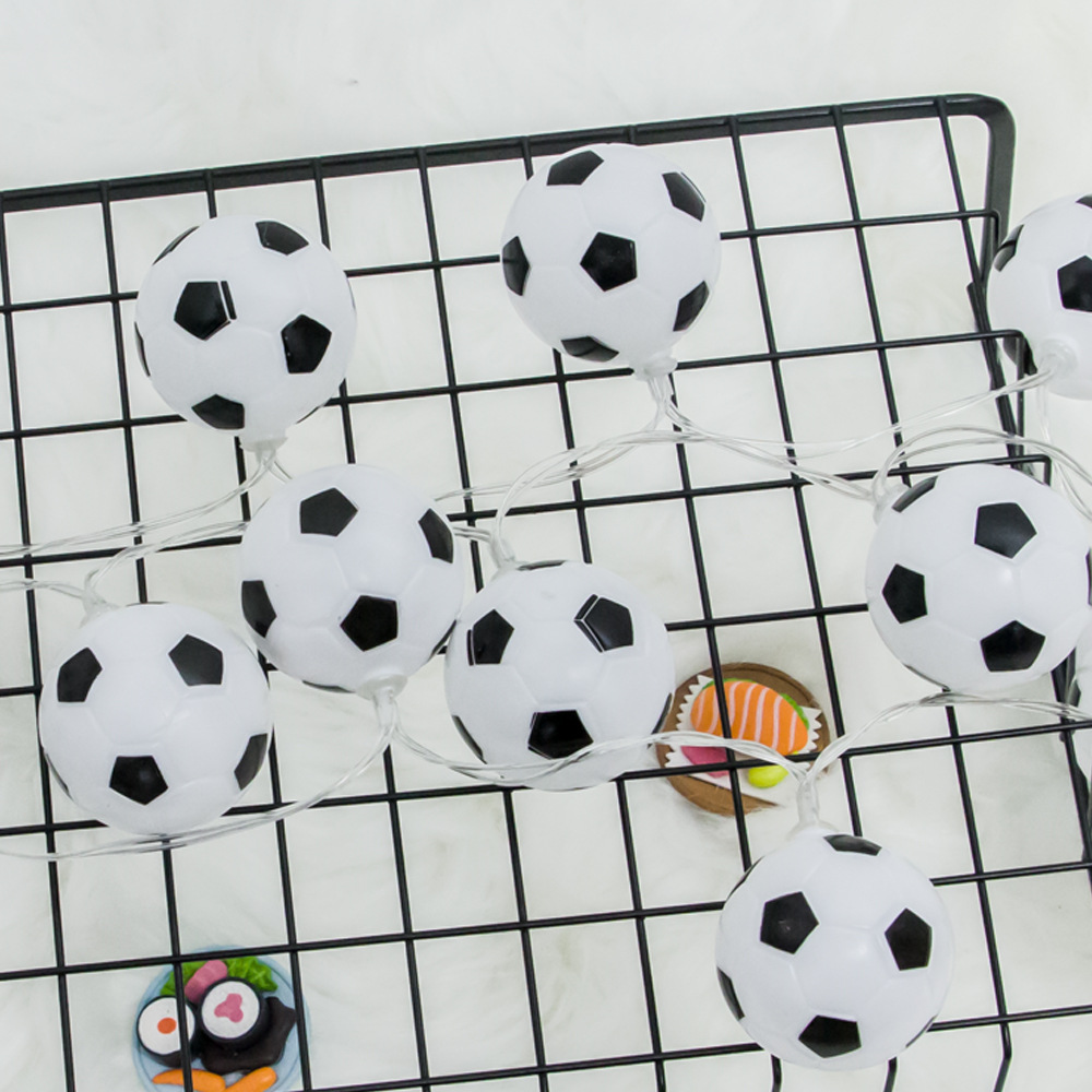 led小彩灯串灯足球灯串装饰室内室外灯世界杯酒吧主题商场创意ktv