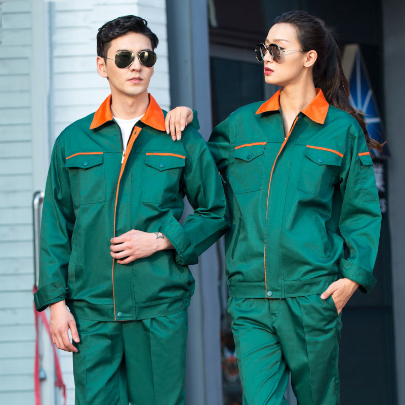 Spring and Autumn Overalls Suit Men's Property Cleaning Cotton-Padded Clothes Green Maintenance Garden Greening Work Clothes Wear-Resistant Labor Protection Cotton-Padded Clothes