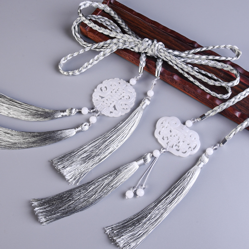 5成交3430条汉服宫绦流苏腰绳 古风禁步压裙坠 古装腰间配饰龙纹挂件