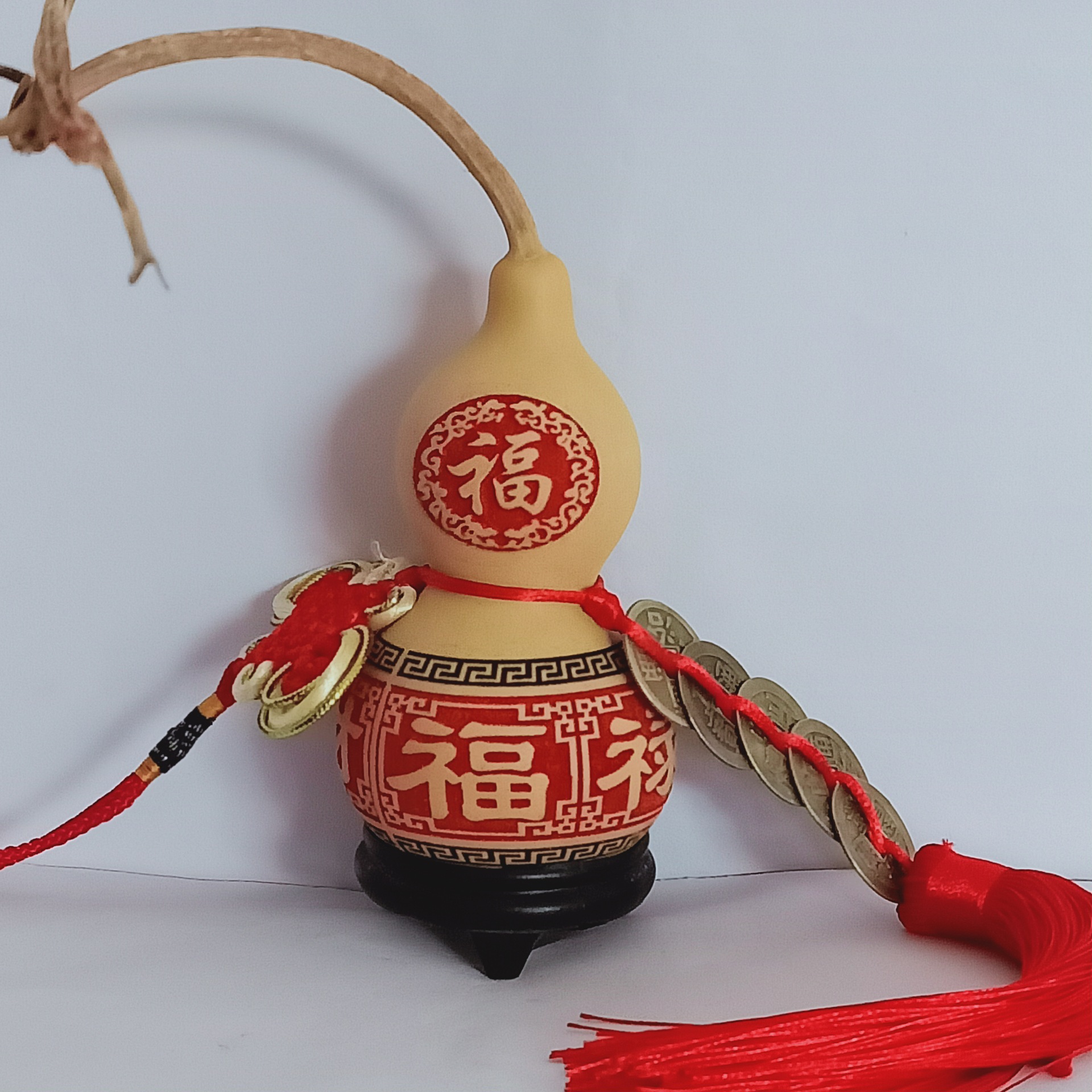 产地直销小葫芦工艺葫芦挂件 百幅五帝钱挂件 汽车挂件 摆件批发