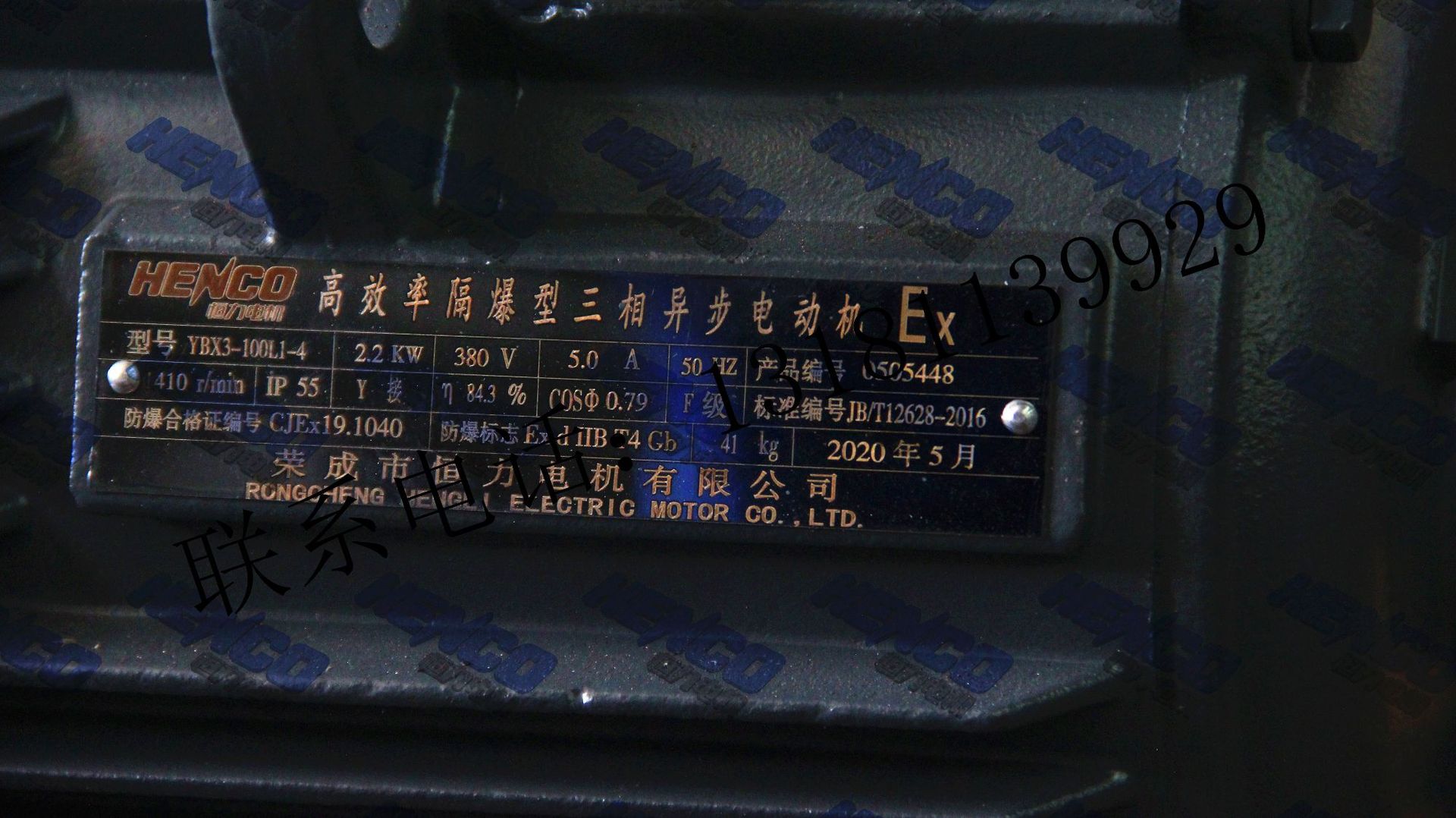 高效率隔爆型三相异步电动机ybx3100l14防爆电机恒力电机