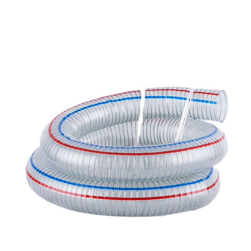 水泵抽水机进水管加厚钢丝软管塑料透明波纹管2寸3寸4寸大口径