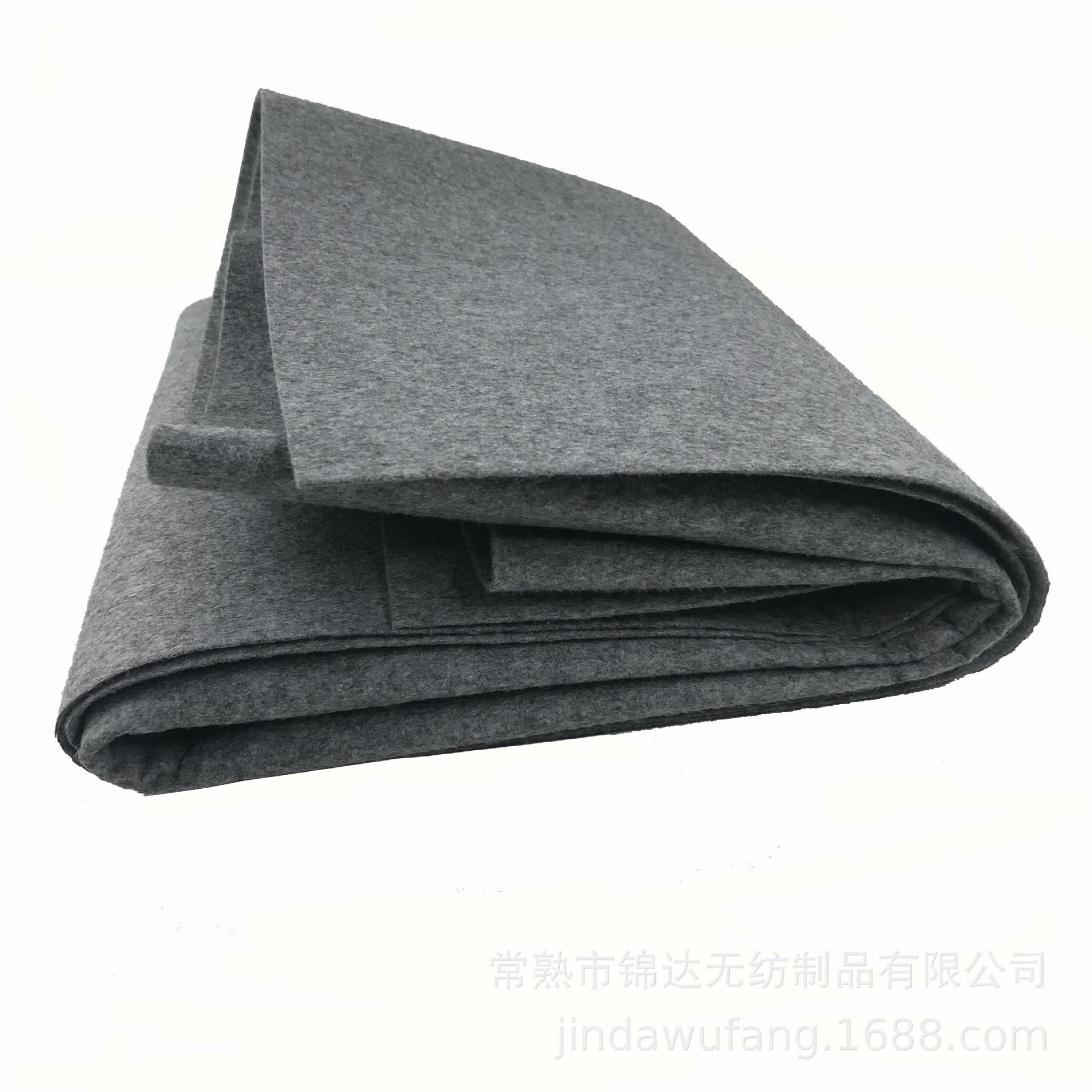 厂家直供 烟灰色涤纶针刺无纺布 箱包家具内衬复合装饰用毛毡布
