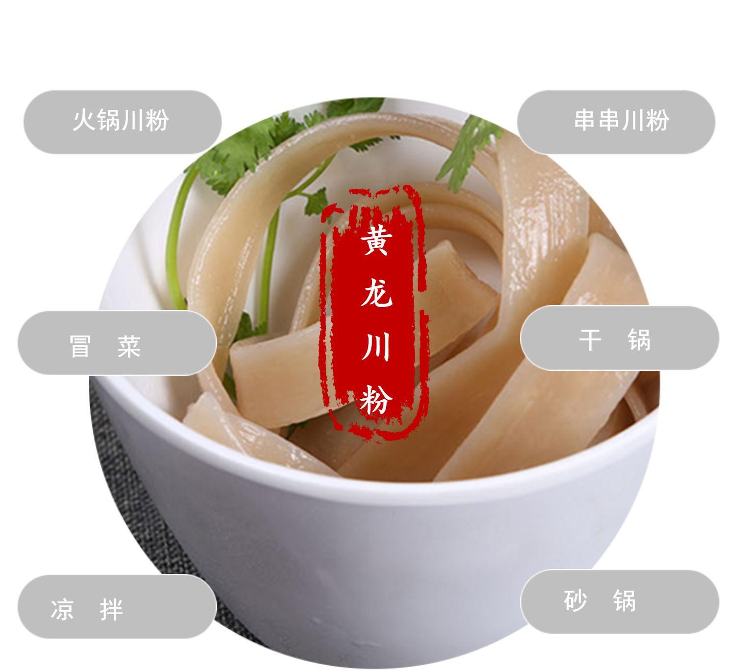 四川特产黄龙川粉宽粉工袋装240克/袋50袋鲜火锅麻辣烫整箱邮