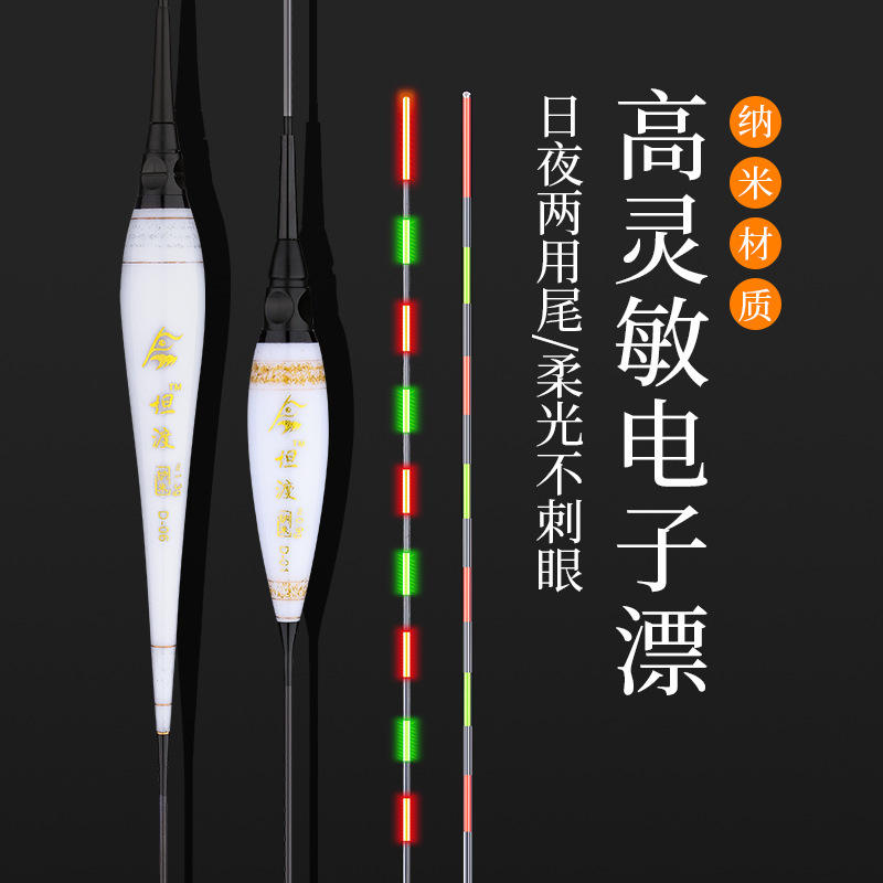 新品特价电子漂 纳米可换尾夜光日夜两用尾鱼具钓具水无影浮鱼漂