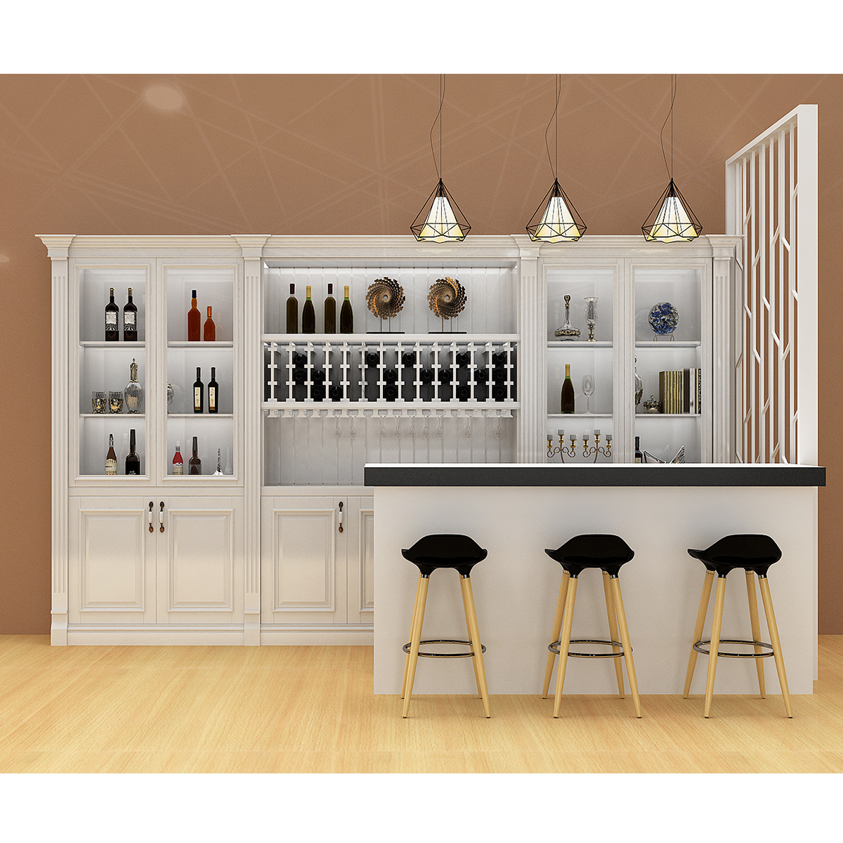 客厅吧台酒柜隔断柜家用酒柜架间厅柜屏风柜现代北欧简约时尚酒架