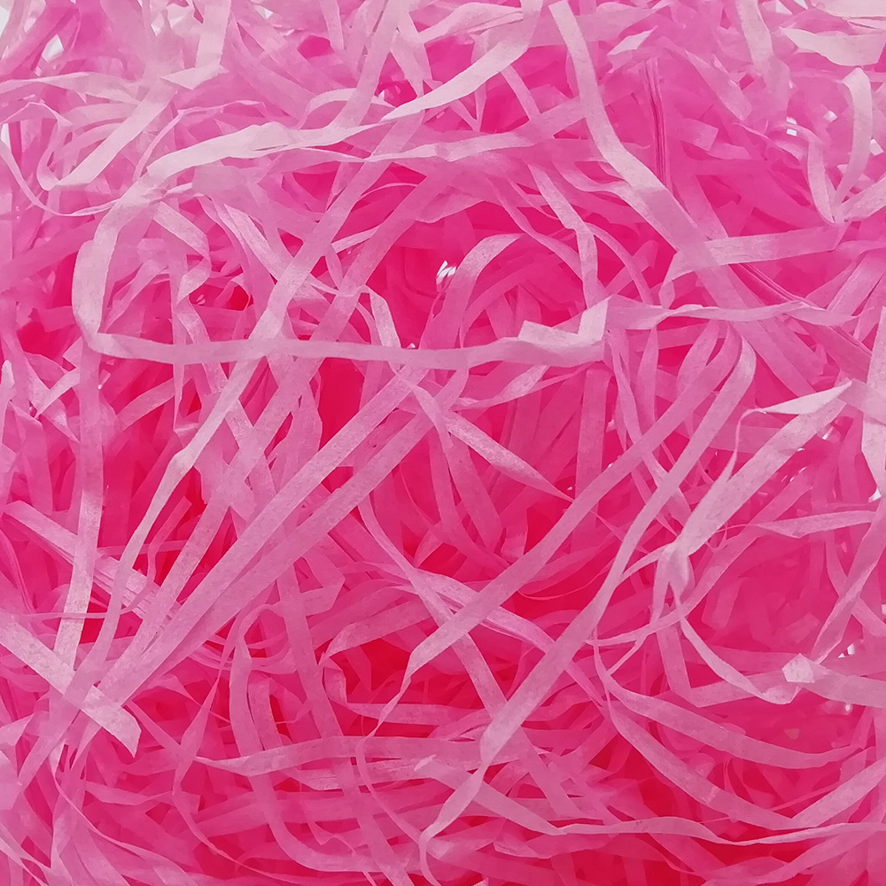 粉红色拉菲草纸丝纸带喜糖盒浪漫情人节日女生礼品盒礼物盒填充物