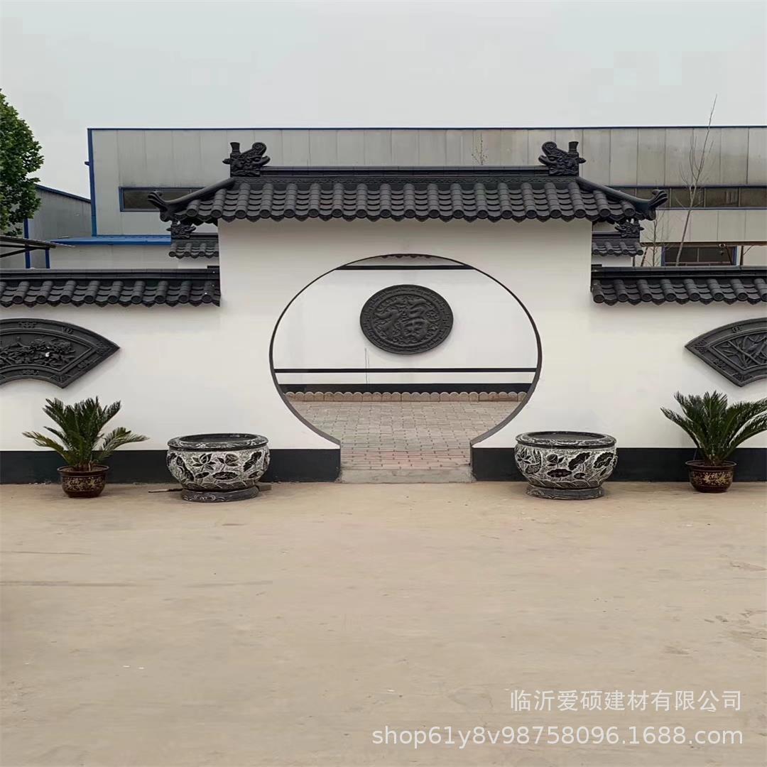 双面围墙仿古瓦临沂爱硕仿古树脂瓦厂家仿古塑料装饰瓦价格