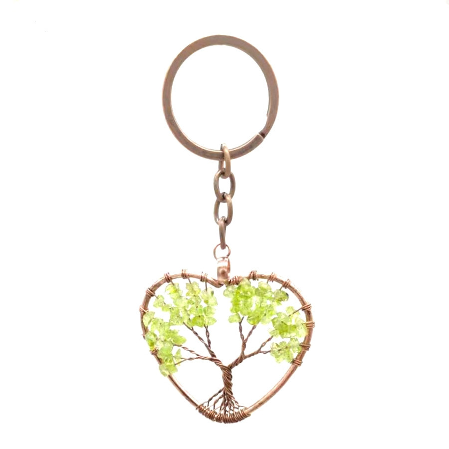 创意纯手工制作爱心生命树吊坠钥匙挂件钥匙扣饰品包包挂件