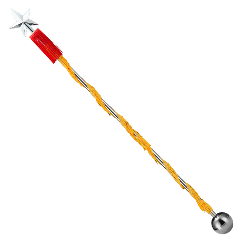 金果乐器指挥棒鼓号队军鼓军乐队指挥铃不锈钢指挥杖2节长90公分