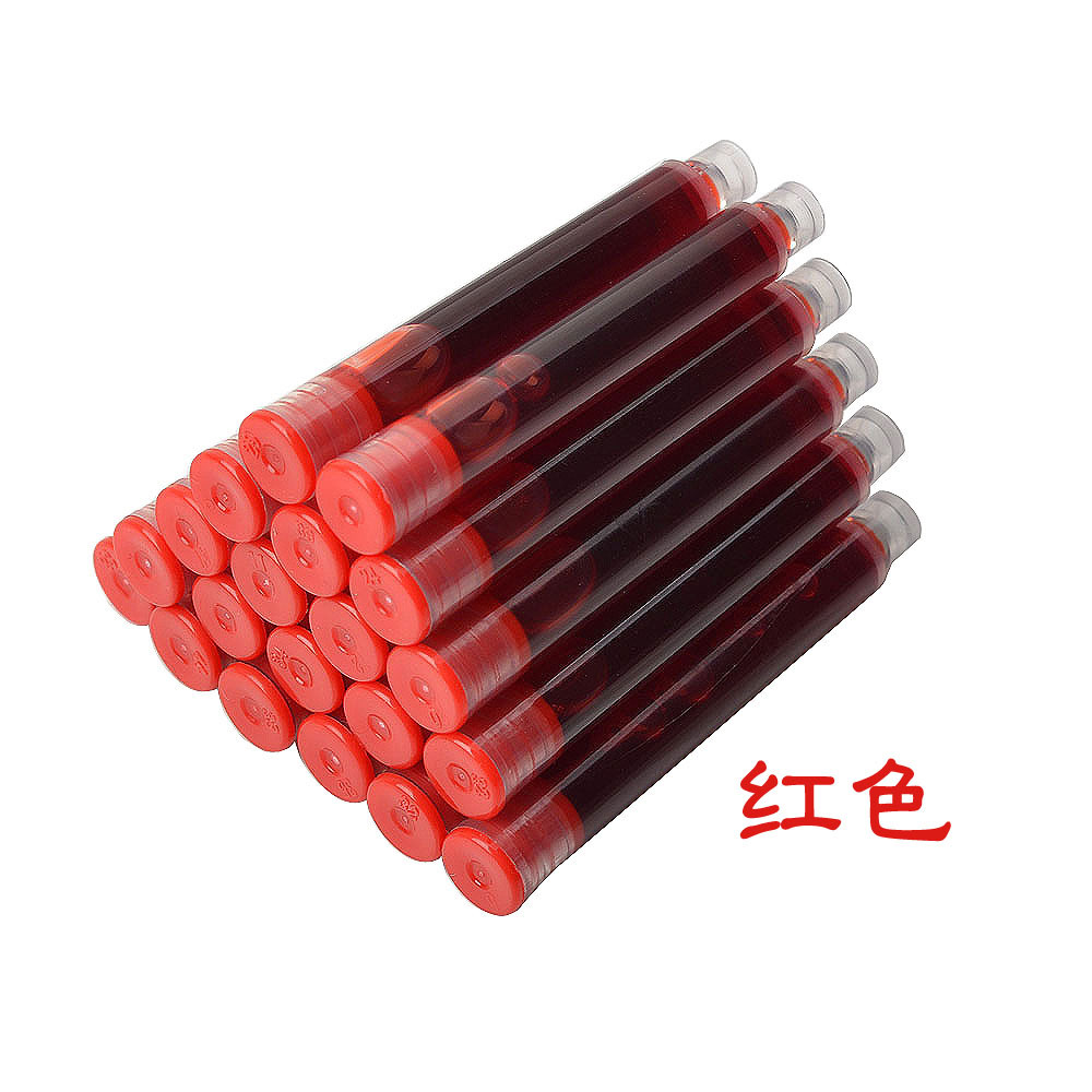 38笔尖钢笔墨囊3.4mm可替换黑色学生蓝色套装红墨水墨胆批发