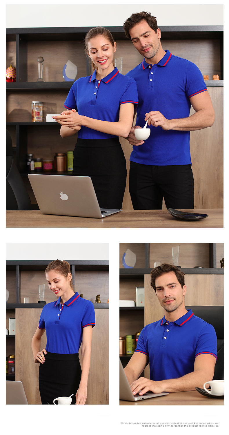 超市便利店工作服短袖t恤卖场手机店销售员polo衫团队工衣夏定制
